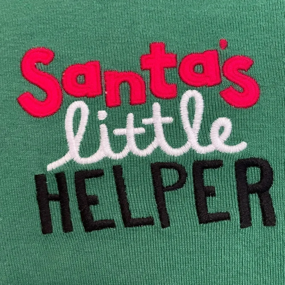 Carter’s Vintage Side Santa’s Helper NB Embroidered Two Piece Outfit
